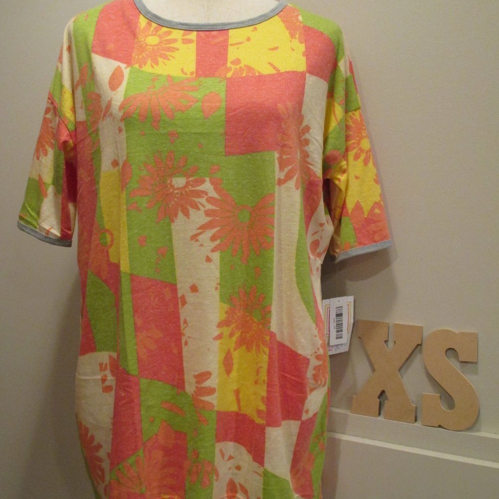 NWT LuLaRoe Irma Bright Floral Tunic, XS